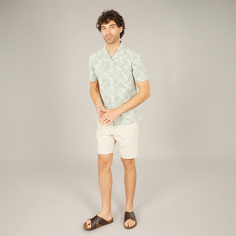 Mens Paraiso AOP Short Sleeve Shirt Green 4 Mens Paraiso AOP Short Sleeve Shirt Green