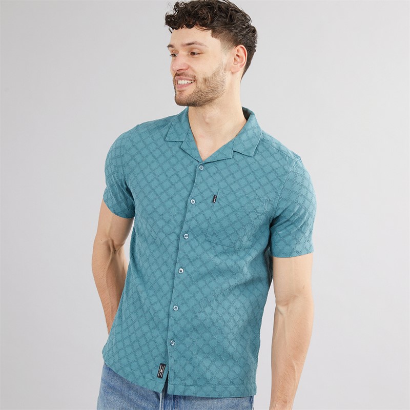 Mens Alavaro Short Sleeve Shirt Teal
