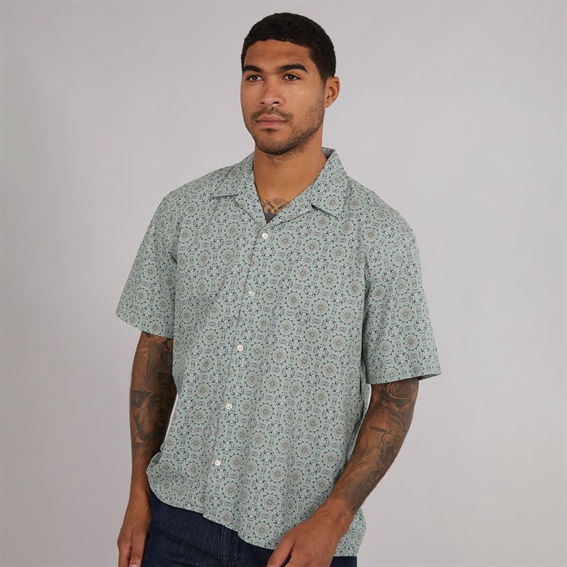 Mens Relaxsun Short Sleeve Resort Shirt Iceberg Green/Mosaic 1 Mens Relaxsun Short Sleeve Resort Shirt Iceberg Green/Mosaic