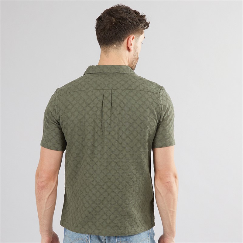 Mens Alavaro Short Sleeve Shirt Khaki 2 Mens Alavaro Short Sleeve Shirt Khaki