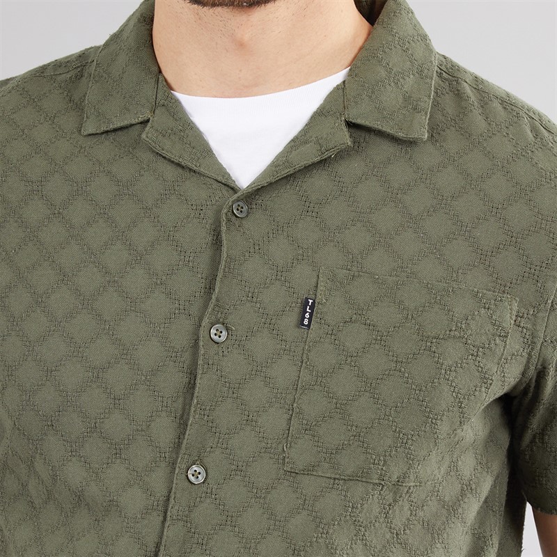 Mens Alavaro Short Sleeve Shirt Khaki 5 Mens Alavaro Short Sleeve Shirt Khaki