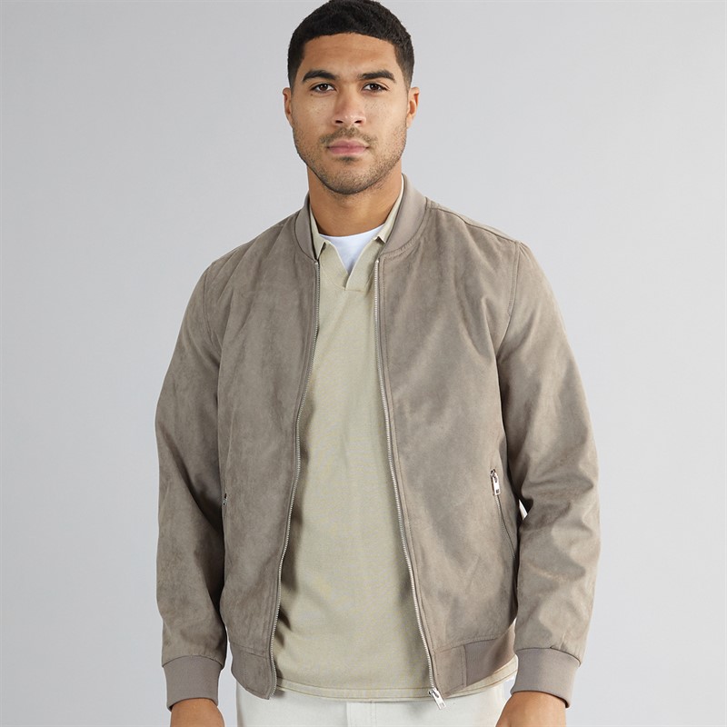 Mens Tano Faux Suede Bomber Falcon