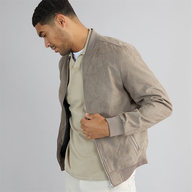 Mens Tano Faux Suede Bomber Falcon 3 Mens Tano Faux Suede Bomber Falcon