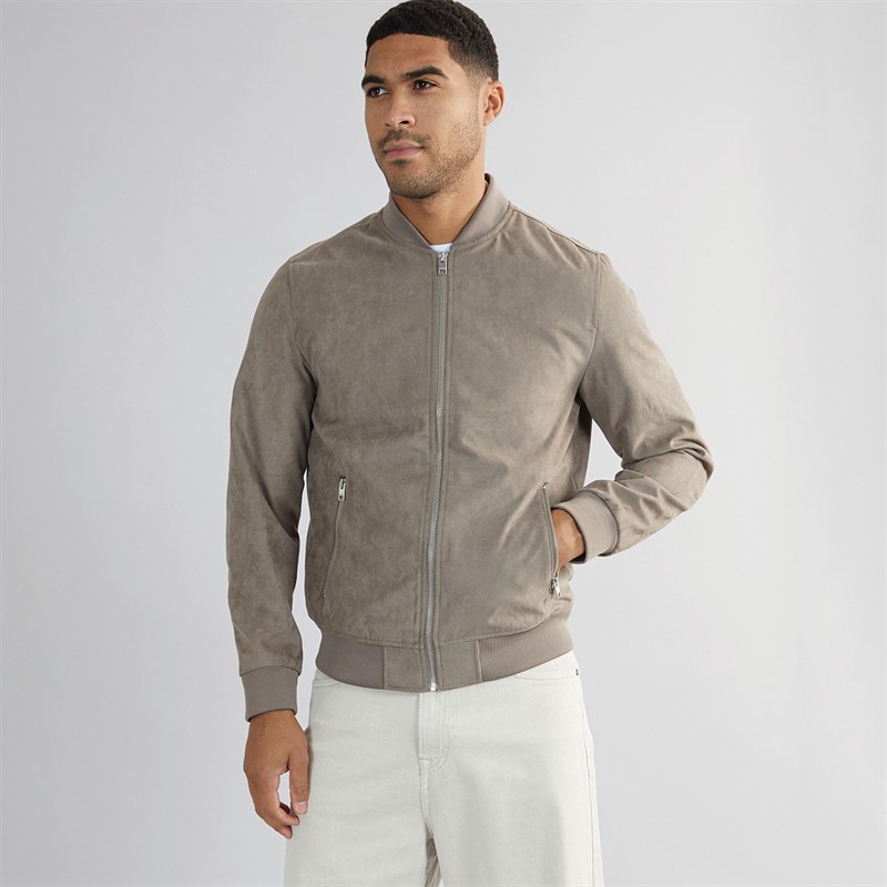 Mens Tano Faux Suede Bomber Falcon 5 Mens Tano Faux Suede Bomber Falcon