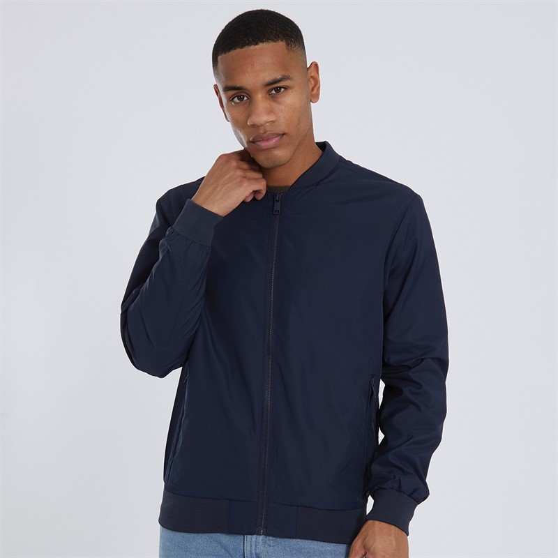 Mens Sanjay Bomber Jacket Navy 3 Mens Sanjay Bomber Jacket Navy