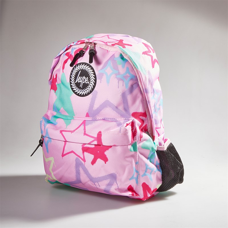 Girls Iconic Graffiti Stars Backpack Pink