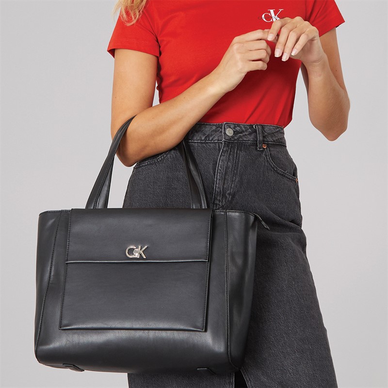Womens Medium Shopper Black