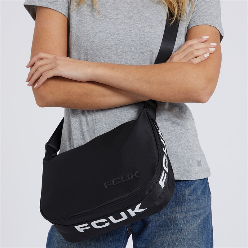 Womens FCUK Crossbody Bag Black