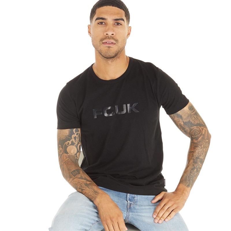 Mens Chest T-Shirt Black/Black Gloss