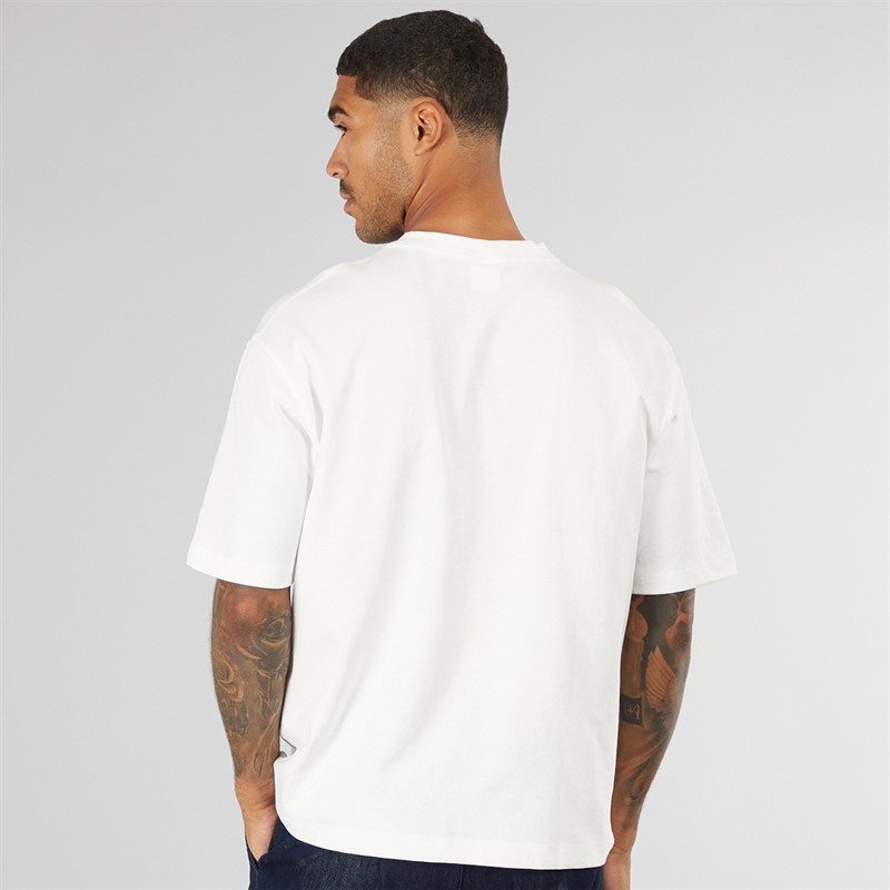 Homme Mens Chester Short Sleeve Binding T-Shirt Egret 2 Homme Mens Chester Short Sleeve Binding T-Shirt Egret