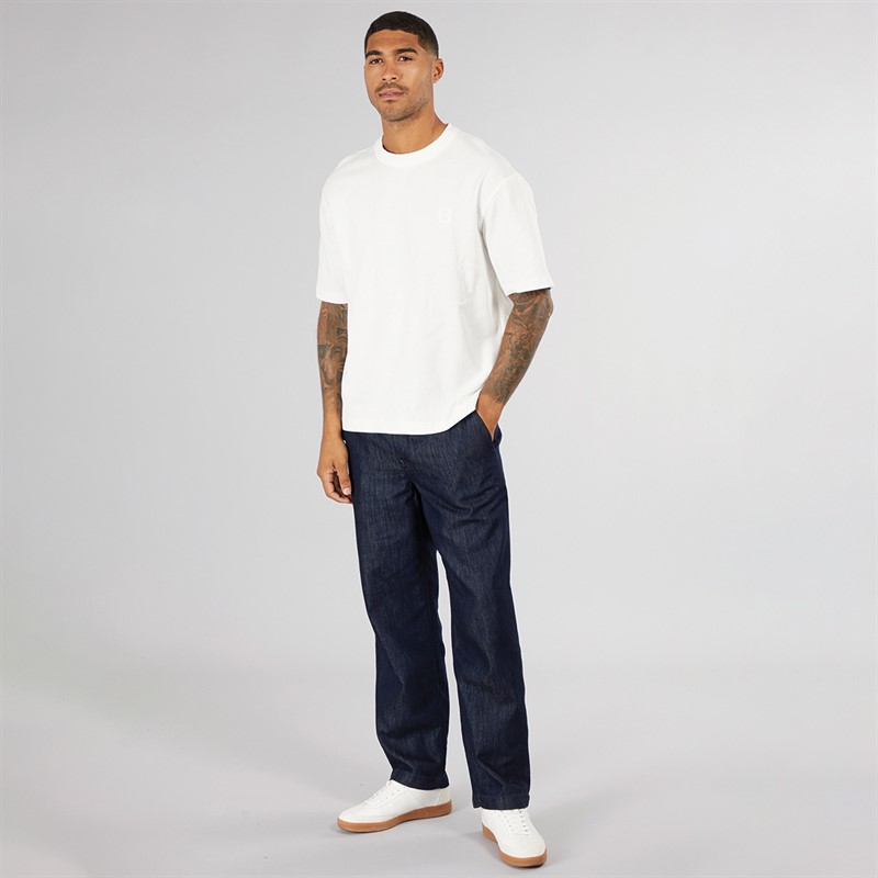 Homme Mens Chester Short Sleeve Binding T-Shirt Egret 4 Homme Mens Chester Short Sleeve Binding T-Shirt Egret