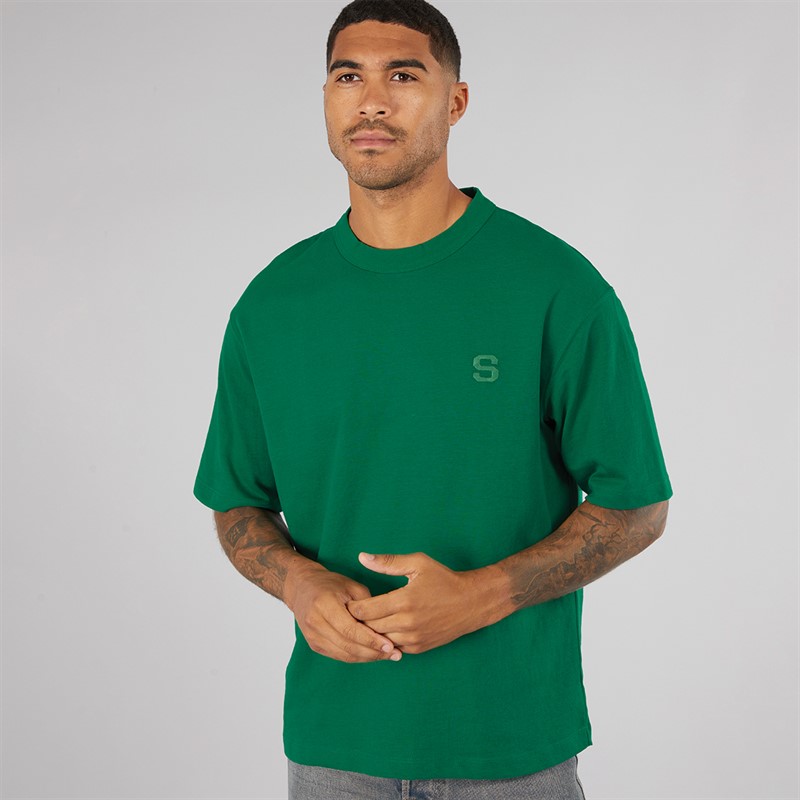 Homme Mens Chester Short Sleeve Binding T-Shirt Verdant Green