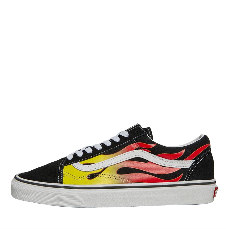 Old Skool Flames Trainers Black/Black/True White