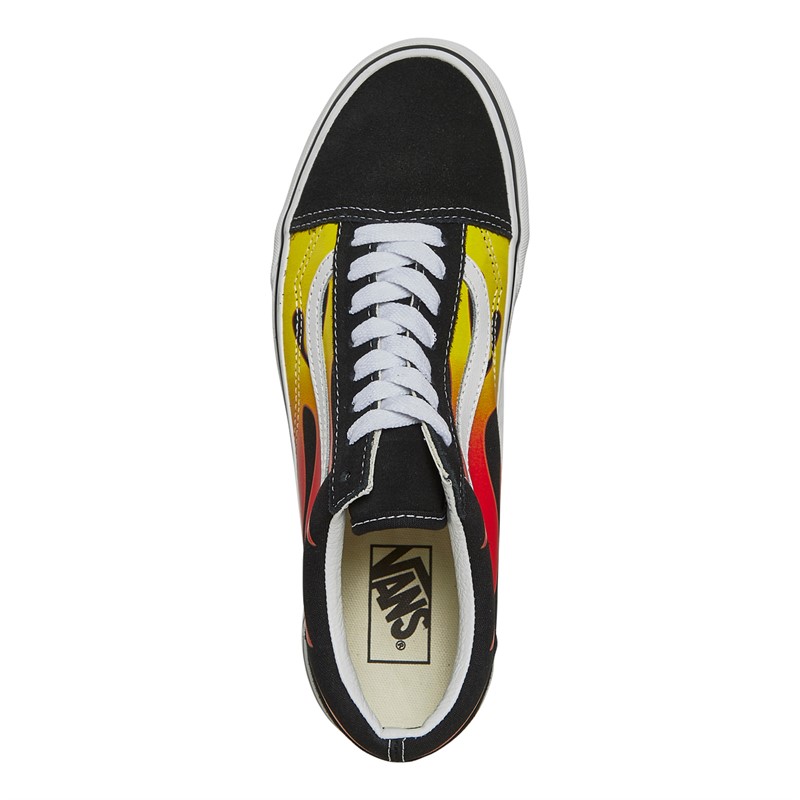 Old Skool Flames Trainers Black/Black/True White 4 Old Skool Flames Trainers Black/Black/True White
