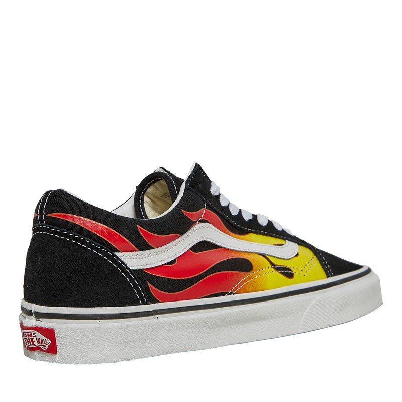 Old Skool Flames Trainers Black/Black/True White 5 Old Skool Flames Trainers Black/Black/True White