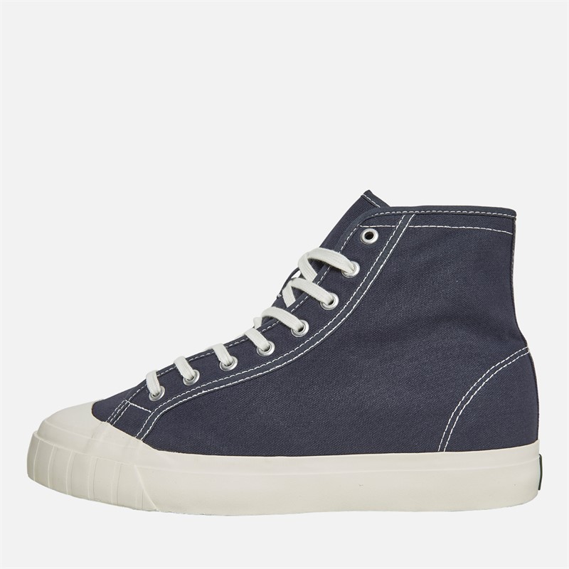Mens 3192 Campionato Basket Hi Top Trainers Blue Grey Dark F Avorio