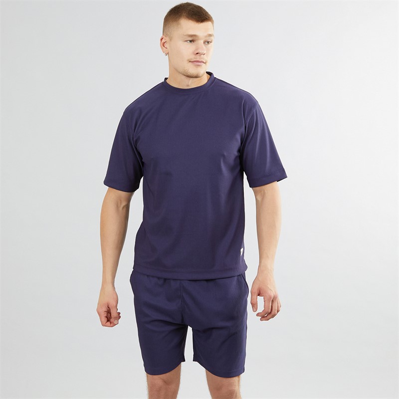 Mens St Tropez T-Shirt And Shorts Set Navy
