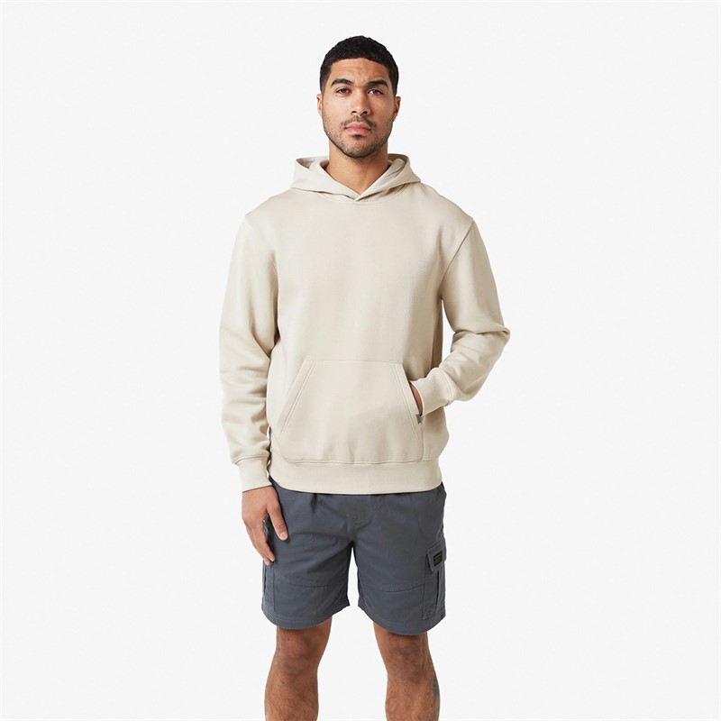 Mens Hoodie And Cargo Shorts Twinset Stone/Charcoal
