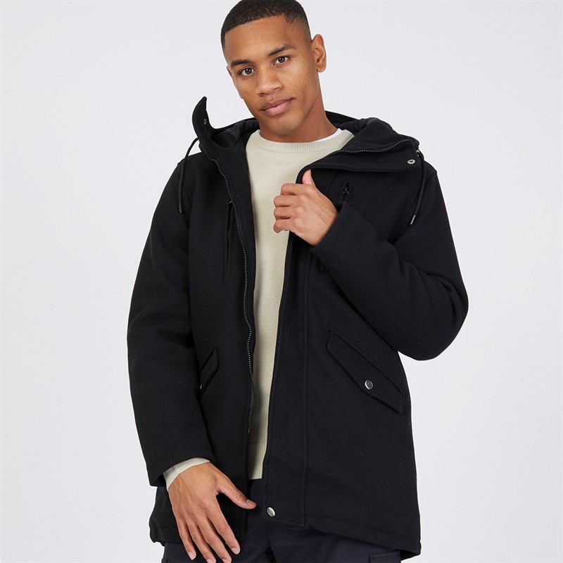 Mens Deans Gate Parka Black