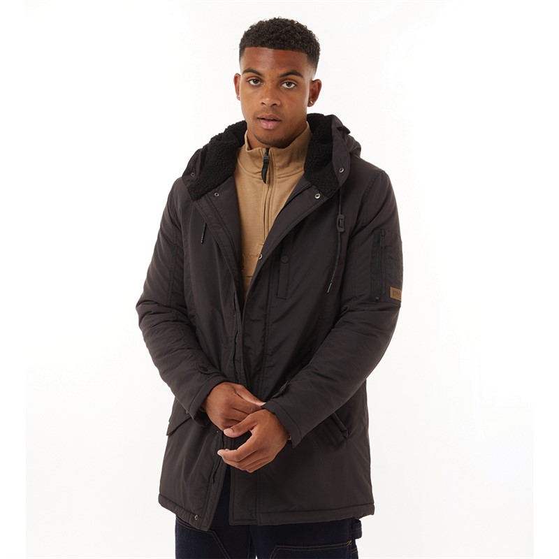 Mens Parka Jacket Black