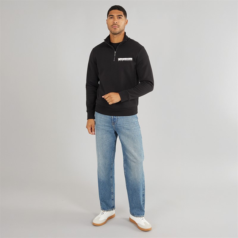 Mens NY Chest Box Logo Sweatshirt CK Black 4 Mens NY Chest Box Logo Sweatshirt CK Black
