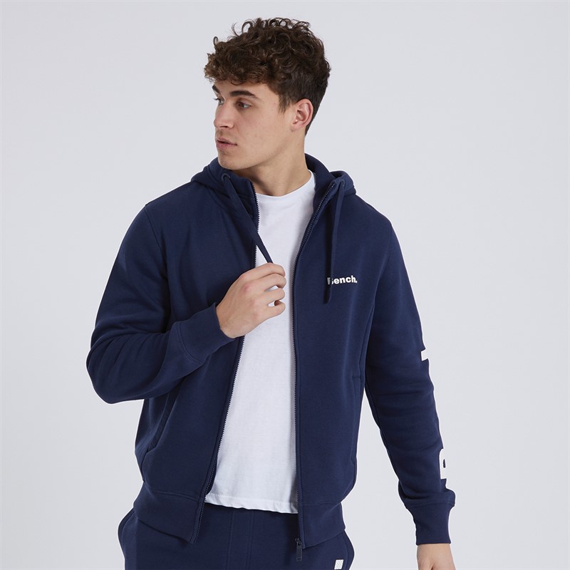 Mens Maslow 22 Zip Through Hoodie Navy