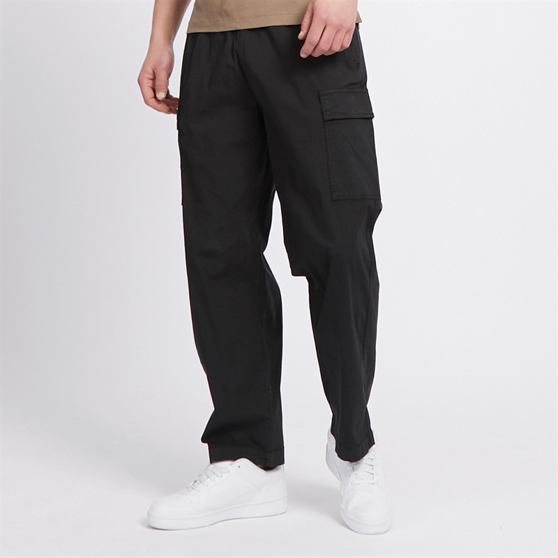 Mens Cero Redondo Wide Leg Cargo Pants Black