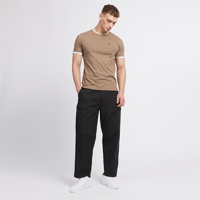 Mens Cero Redondo Wide Leg Cargo Pants Black 3 Mens Cero Redondo Wide Leg Cargo Pants Black