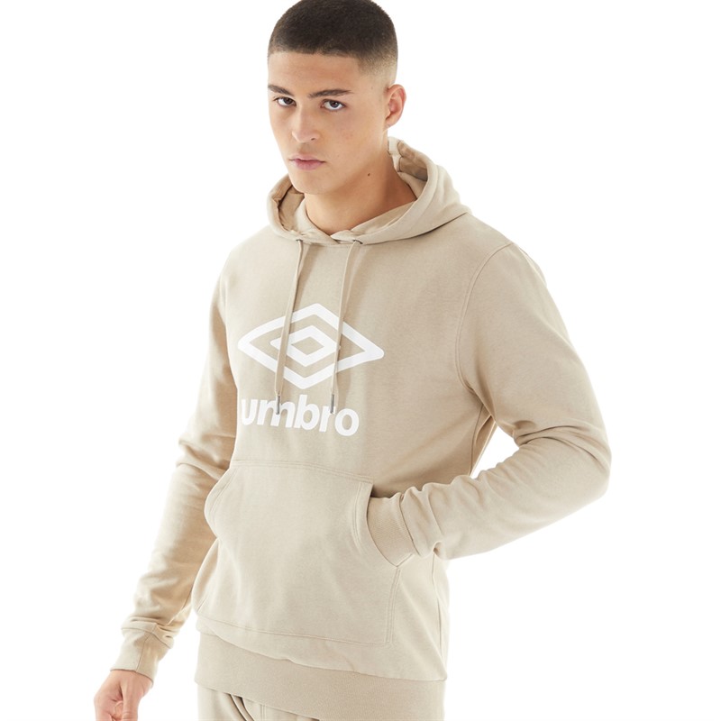 Mens Core Hoodie Stone/White 1 Mens Core Hoodie Stone/White
