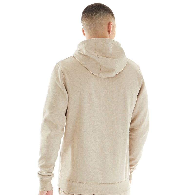 Mens Core Hoodie Stone/White 2 Mens Core Hoodie Stone/White