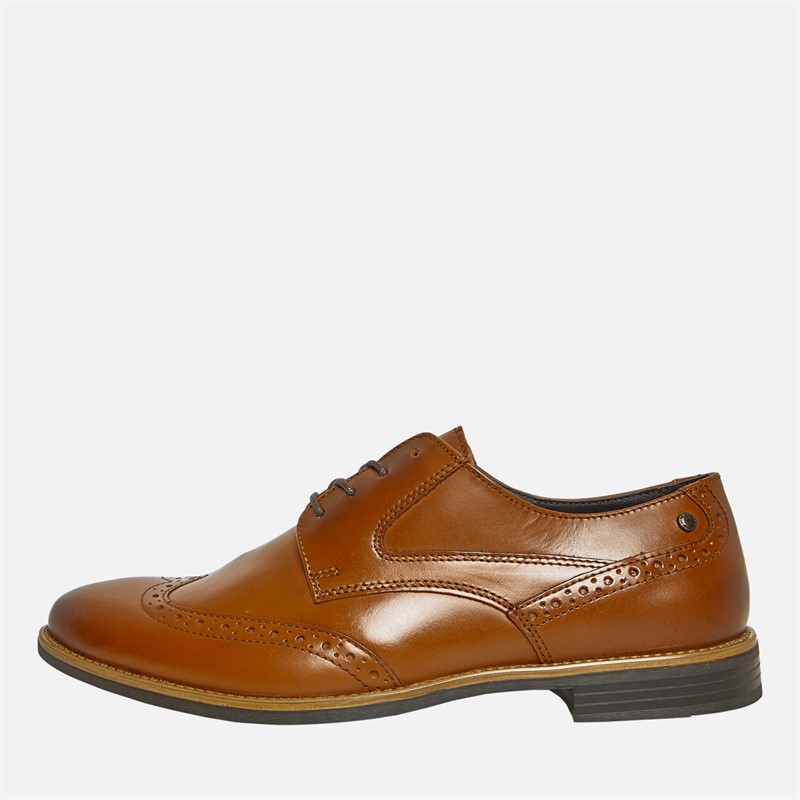 Mens Risco Brogue Shoes Tan