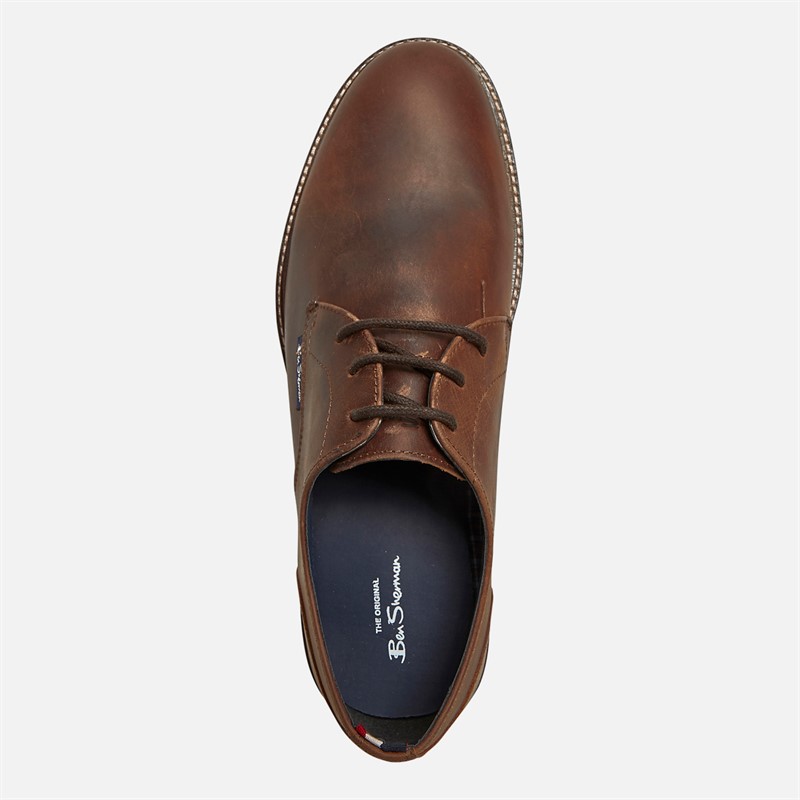 Mens Hampton Derby Shoes Brown 4 Mens Hampton Derby Shoes Brown