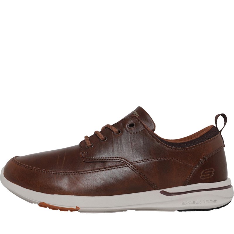 Mens Elent Leven Leather Lace Up Shoes Brown 1 Mens Elent Leven Leather Lace Up Shoes Brown