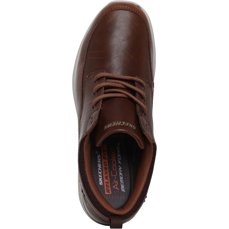 Mens Elent Leven Leather Lace Up Shoes Brown 4 Mens Elent Leven Leather Lace Up Shoes Brown