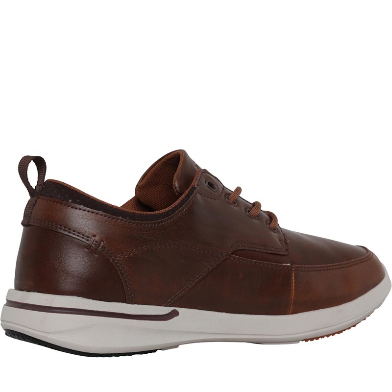 Mens Elent Leven Leather Lace Up Shoes Brown 5 Mens Elent Leven Leather Lace Up Shoes Brown