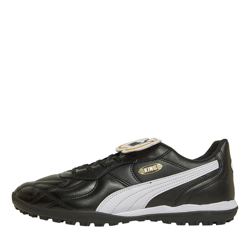 Mens King Cup TT Astro Football Boots Black/White