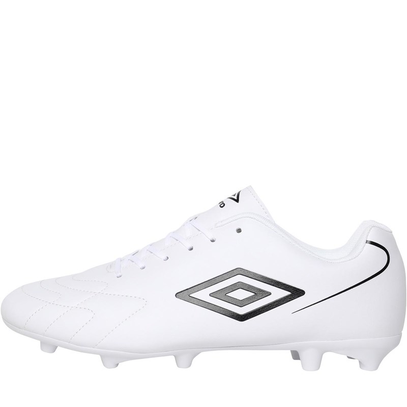 Mens Attacante FG Firm Ground Football Boots White/Black