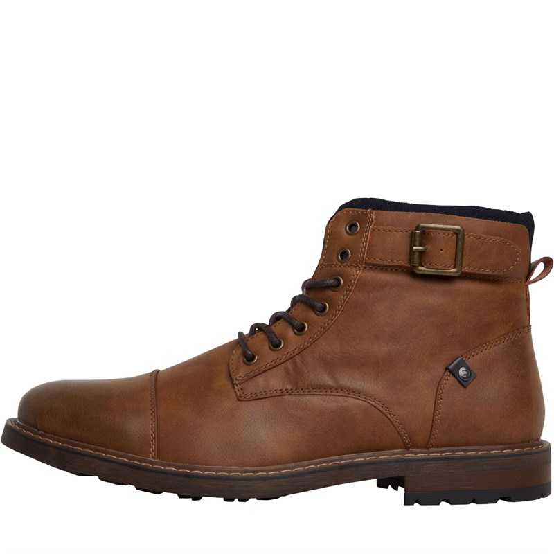 Mens Barried Strap Work Boots Tan