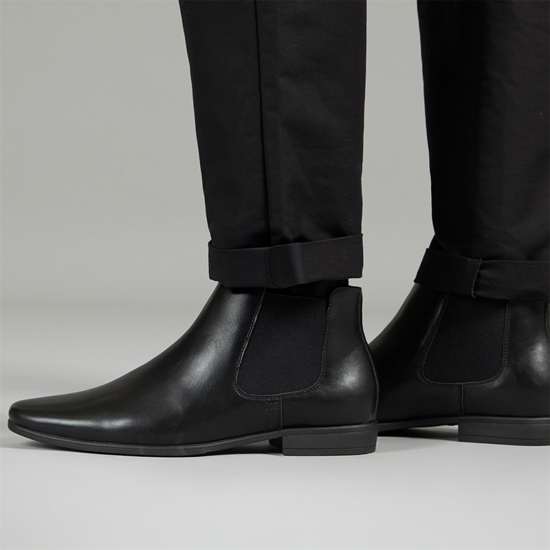 Mens Bexley Formal Chelsea Boots Black