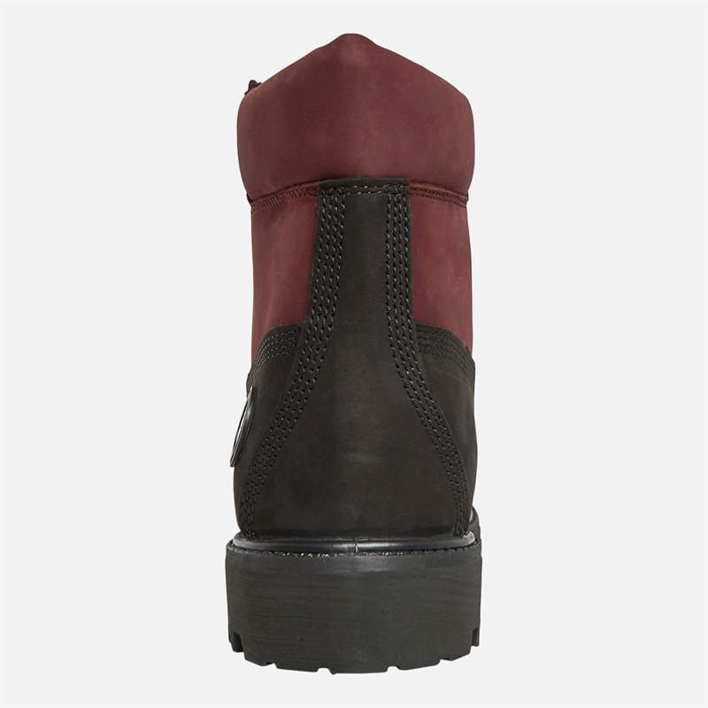 Mens Premium 6 Inch Lace Up Waterproof Boots Black Nubuck W Burgundy 3 Mens Premium 6 Inch Lace Up Waterproof Boots Black Nubuck W Burgundy
