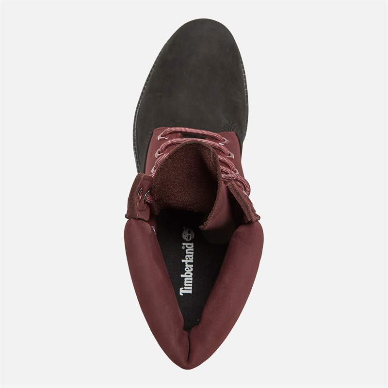 Mens Premium 6 Inch Lace Up Waterproof Boots Black Nubuck W Burgundy 4 Mens Premium 6 Inch Lace Up Waterproof Boots Black Nubuck W Burgundy