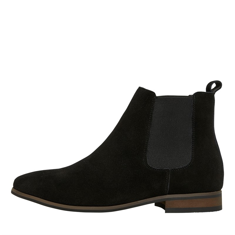 Mens Suede Chelsea Boots Black 1 Mens Suede Chelsea Boots Black