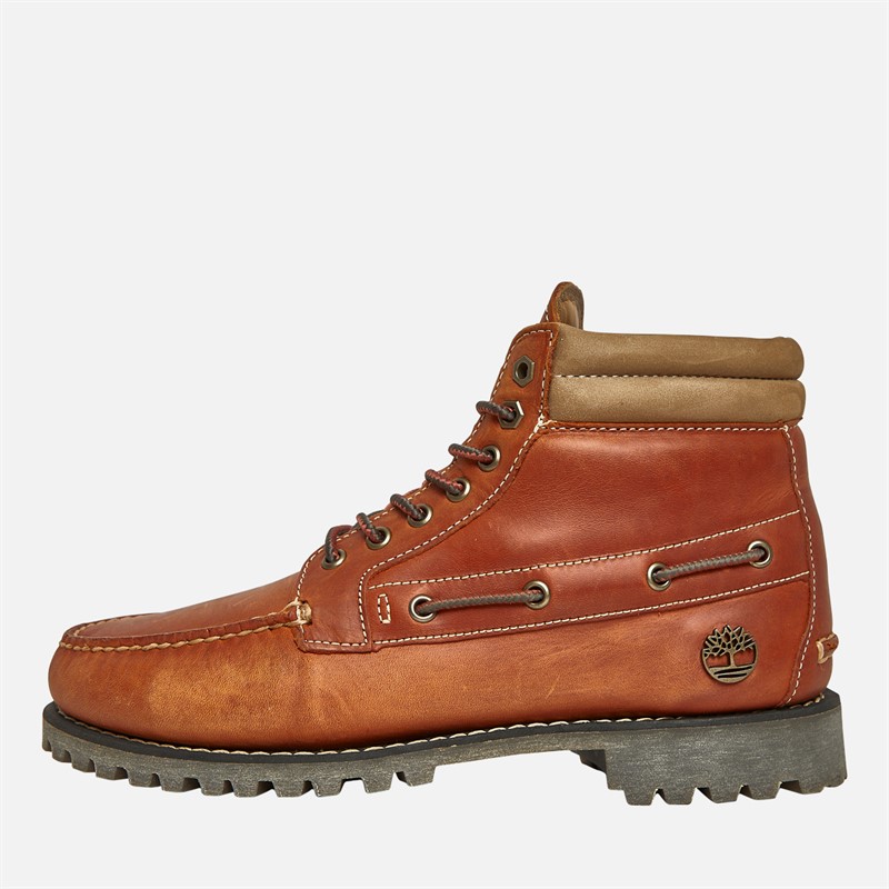 Mens Authentic Mid Lace Boots Medium Orange Full Grain