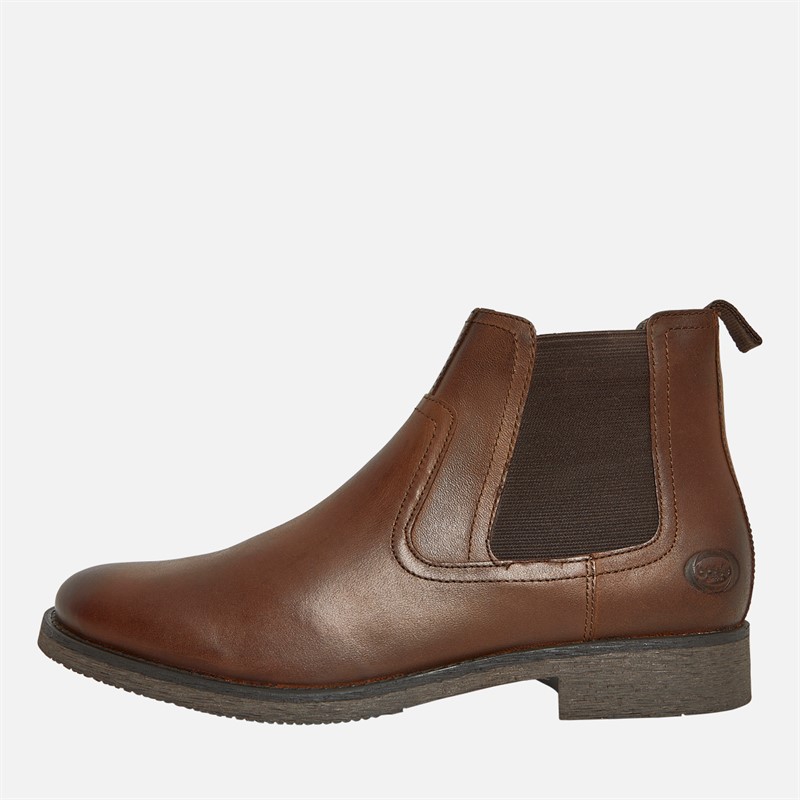 Mens Bernard Chelsea Boots Brown