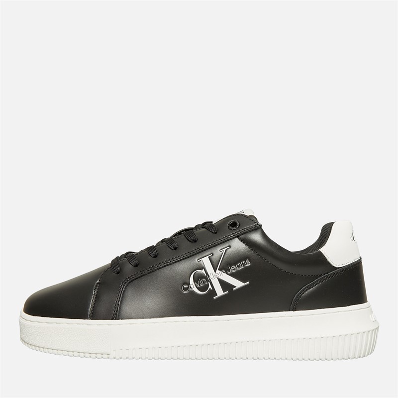 Mens Chunky Cupsole Mono Trainers Black/Bright White