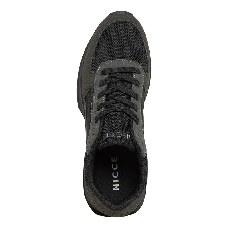 Mens Dalston Trainers Black/Grey 4 Mens Dalston Trainers Black/Grey