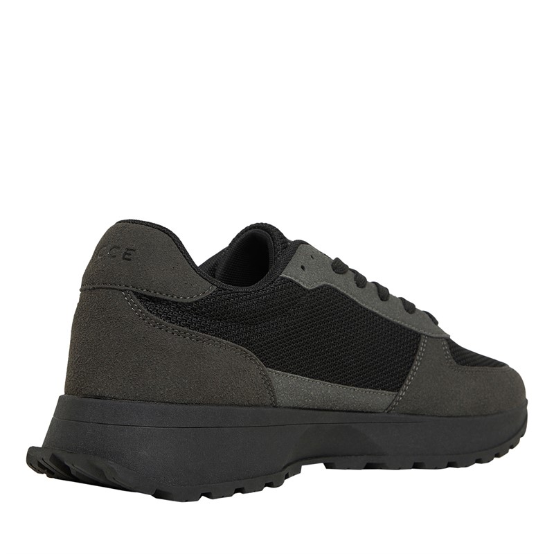 Mens Dalston Trainers Black/Grey 5 Mens Dalston Trainers Black/Grey