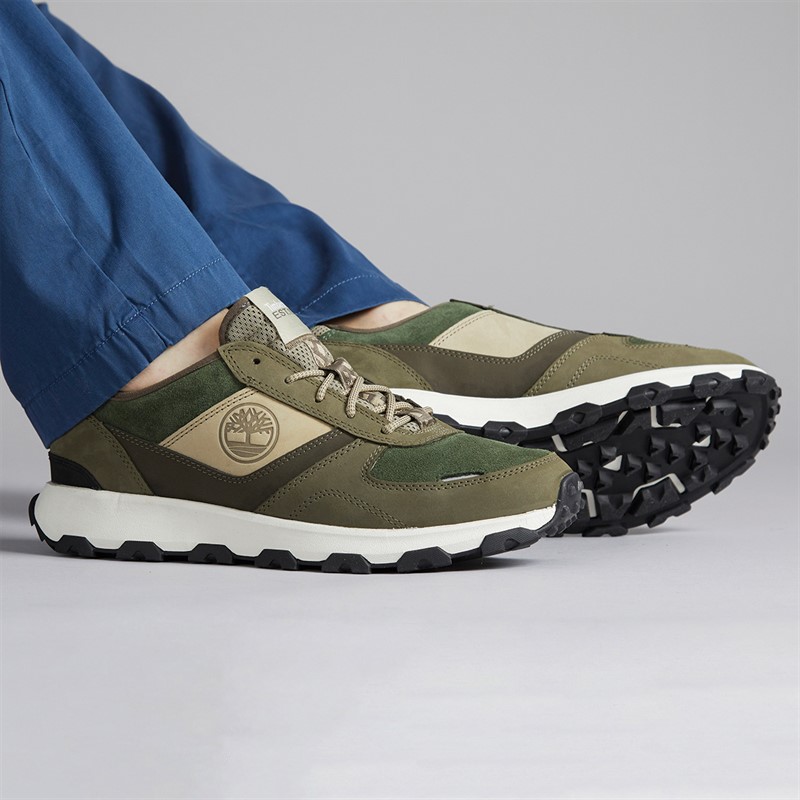 Mens Winsor Park Trainers Dark Green 1 Mens Winsor Park Trainers Dark Green