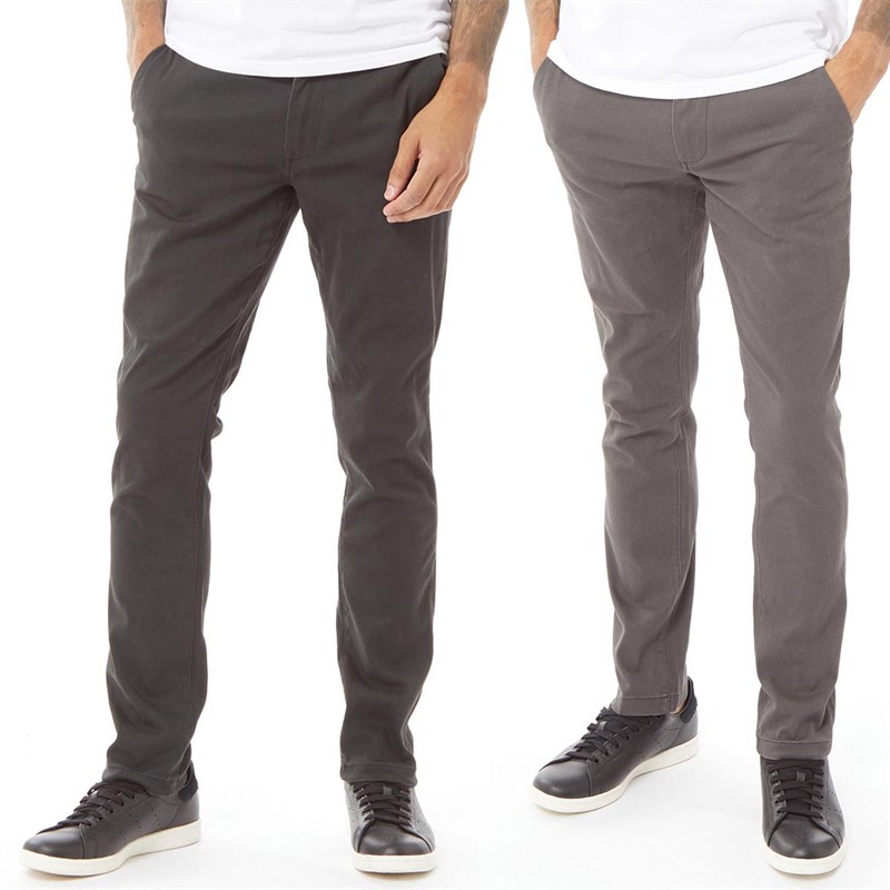 Mens Bolton Dean AKM Two Pack Chinos Dark Grey/Black