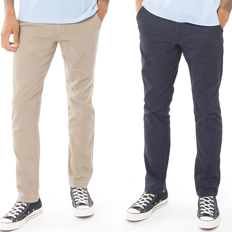 Mens Bolton Dean AKM Two Pack Chinos Beige/Navy Blazer